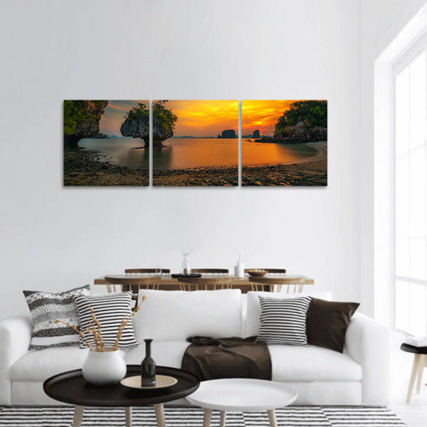 Sunset over Laopilae island panoramic canvas wall art