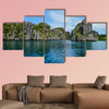 Blue sea at summer in Palawan, Philippines multi panel canvas wall art