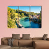 Bern old town with river in Switzerland multi panel canvas wall art