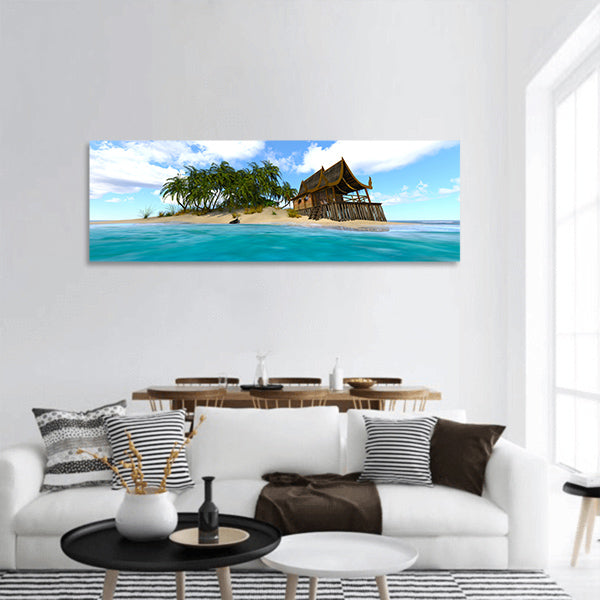 Beautiful island panoramic canvas wall art