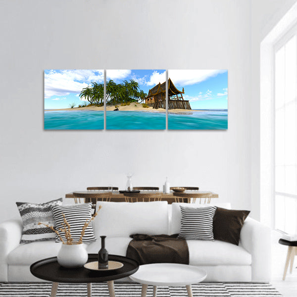 Beautiful island panoramic canvas wall art