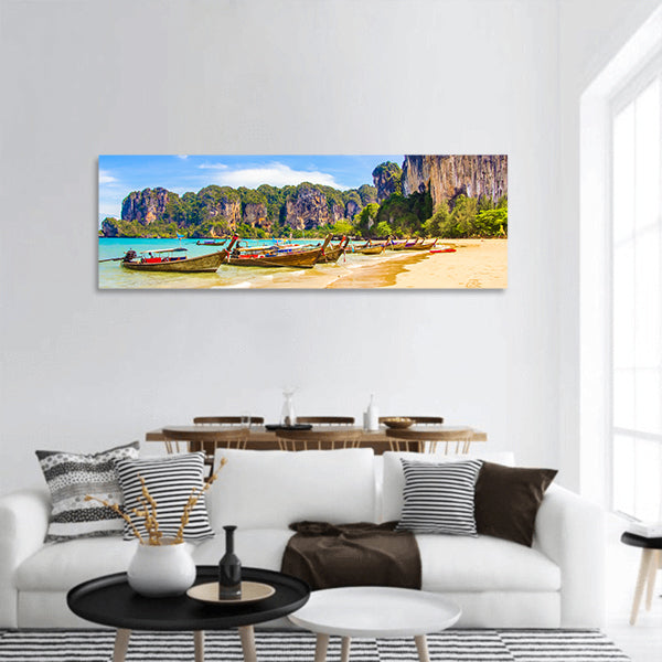 Railay beach panoramic canvas wall art