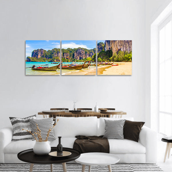 Railay beach panoramic canvas wall art