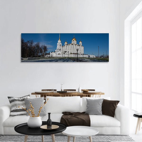 Cathedral in Vladimir. Golden Ring of Russia panoramic canvas wall art