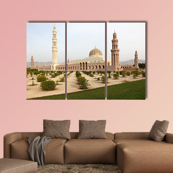Sultan Qaboos Grand Mosque in Muscat, Oman multi panel canvas wall art