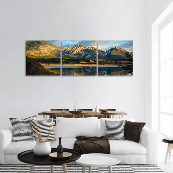 Golden hour landscape Wetlands British Columbia ,Canada panoramic canvas wall art