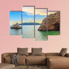 Adriatic Sea coastline near Budva city in Montenegro  Multi panel canvas wall art