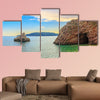 Adriatic Sea coastline near Budva city in Montenegro  Multi panel canvas wall art