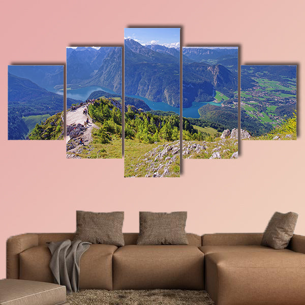 Konigssee Lake in Germany Alps multi panel canvas wall art