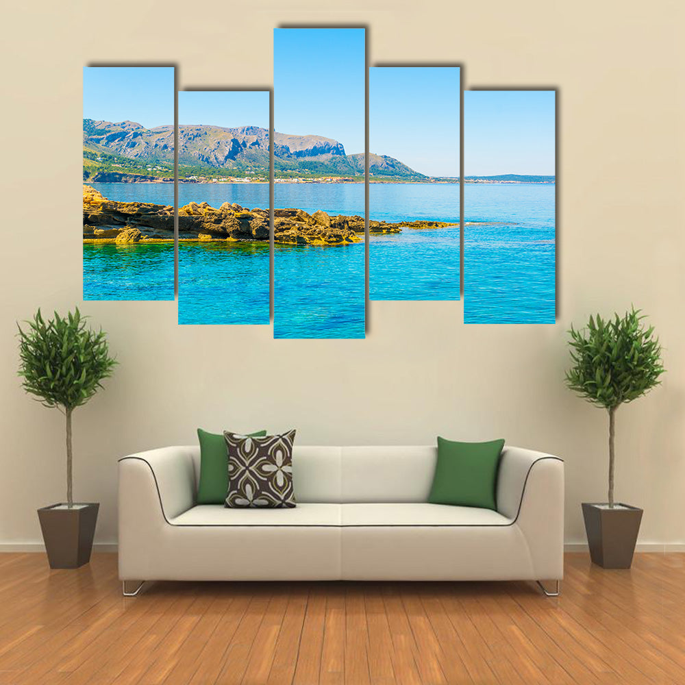 Seaside view of Betlem, Mallorca, Spain Multi panel canvas wall art