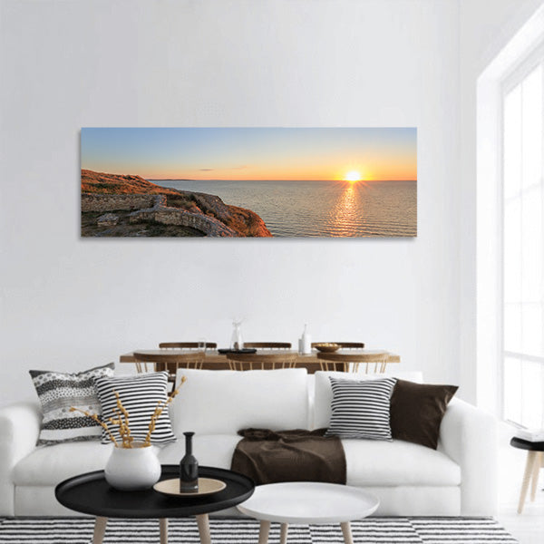 Roman ruins of Argamum citadel Dobrogea, Romania panoramic canvas wall art