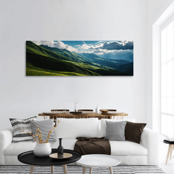 Beautiful nature landscape of mountains panoramic canvas wall art