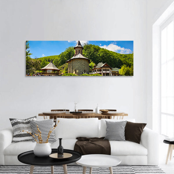 View of Prislop Monaster  Hateg, Romania panoramic canvas wall art