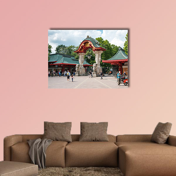 The Entrance Gate of the Berlin Zoo / Zoological Garden multi panel canvas wall art