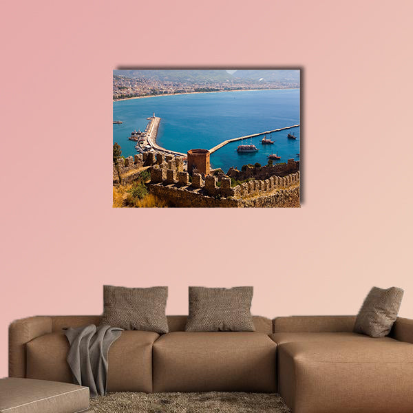 The ancient fortress of Alanya and the Red Tower, Turkey multi panel canvas wall art