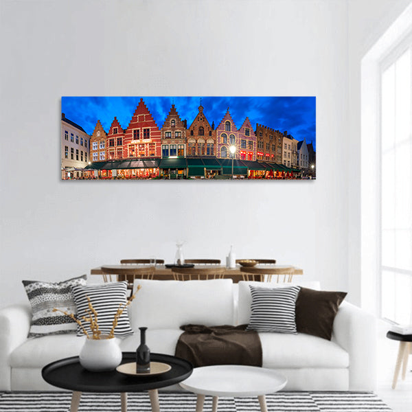 Scenic cityscape panoramic canvas wall art