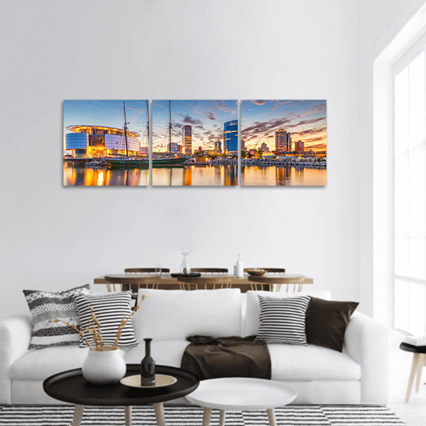 USA downtown city skyline panoramic canvas wall art