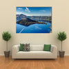 The Blue Jewel of Oregon. Deep blue lake inside Multi panel canvas wall art