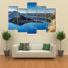 The Blue Jewel of Oregon. Deep blue lake inside Multi panel canvas wall art