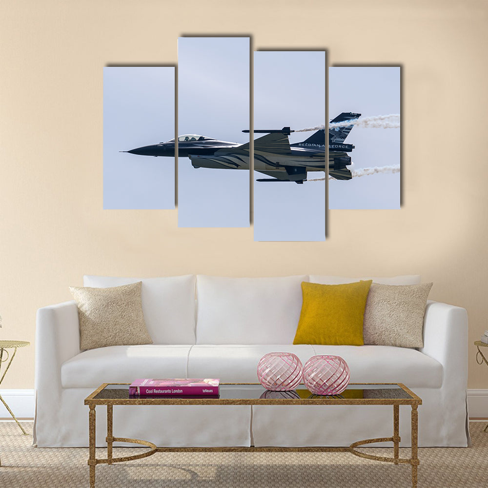 Belgian Air Force's F-16 Fighting Falcon display multi panel canvas wall art
