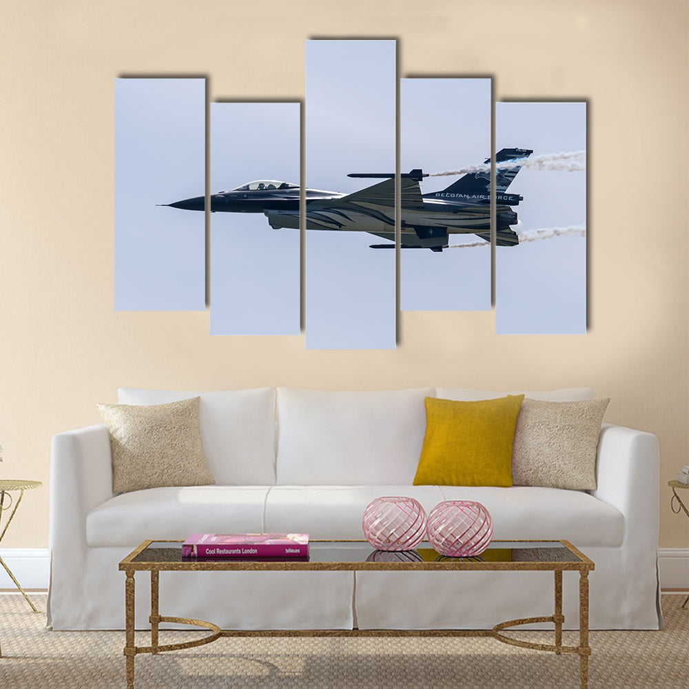 Belgian Air Force's F-16 Fighting Falcon display multi panel canvas wall art