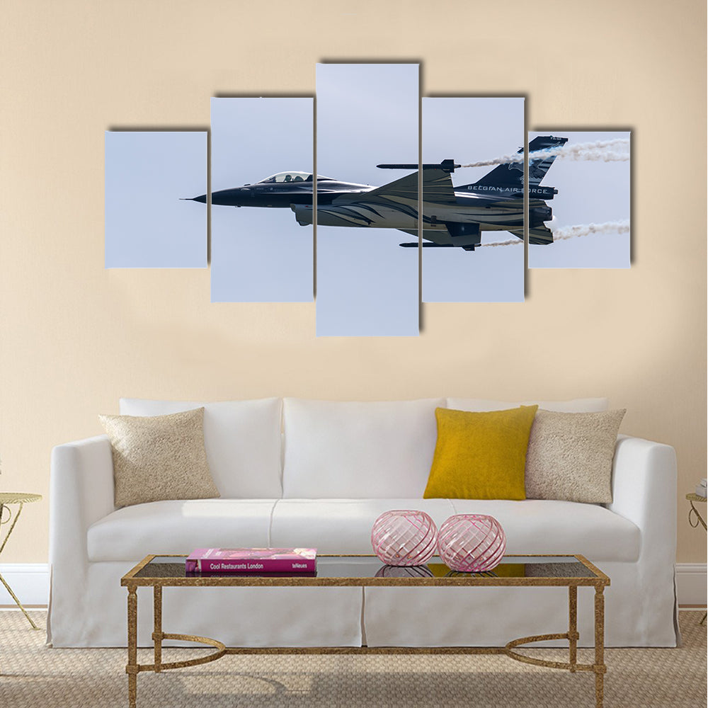 Belgian Air Force's F-16 Fighting Falcon display multi panel canvas wall art