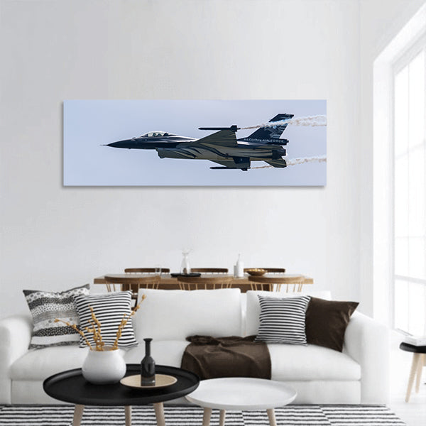 Air Force's F-16 Fighting Falcon, RAF Cosford Air Show Panoramic canvas Wall Art