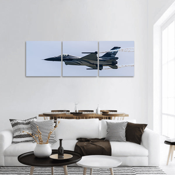 Air Force's F-16 Fighting Falcon, RAF Cosford Air Show Panoramic canvas Wall Art