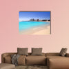 Cancun beach view from turquoise Caribbean Sea multi panel canvas wall art