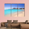 Cancun beach view from turquoise Caribbean Sea multi panel canvas wall art