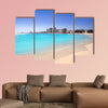 Cancun beach view from turquoise Caribbean Sea multi panel canvas wall art