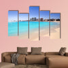 Cancun beach view from turquoise Caribbean Sea multi panel canvas wall art