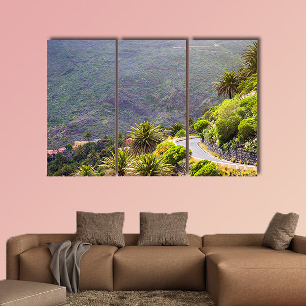Landscape of the Masca Gorge in Tenerife, Canary Islands multi panel canvas wall art