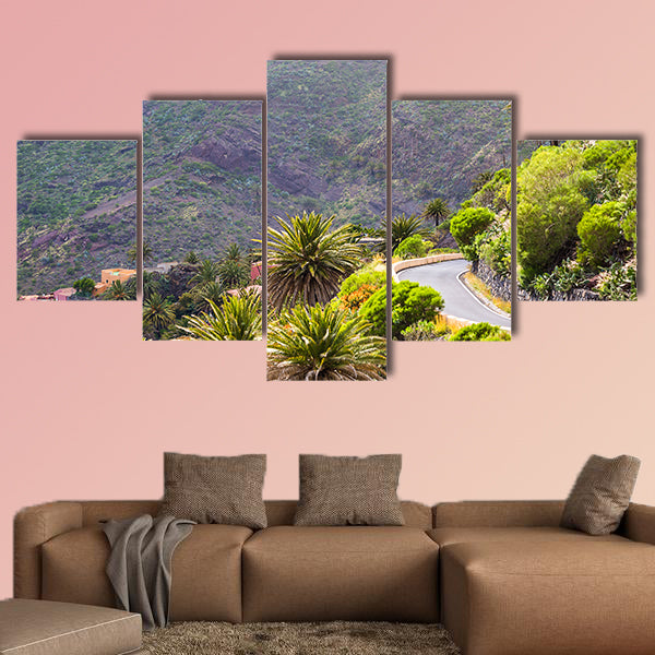 Landscape of the Masca Gorge in Tenerife, Canary Islands multi panel canvas wall art