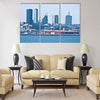 Great view of the cityscape of Tallinn from the sea Multi panel canvas wall art