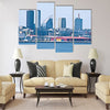 Great view of the cityscape of Tallinn from the sea Multi panel canvas wall art