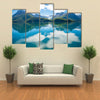 Panorama view on Nordfjorden and Svartisen glacier Multi panel canvas wall art