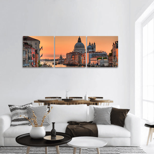 Canal Grande In Venice Panoramic Canvas Wall Art