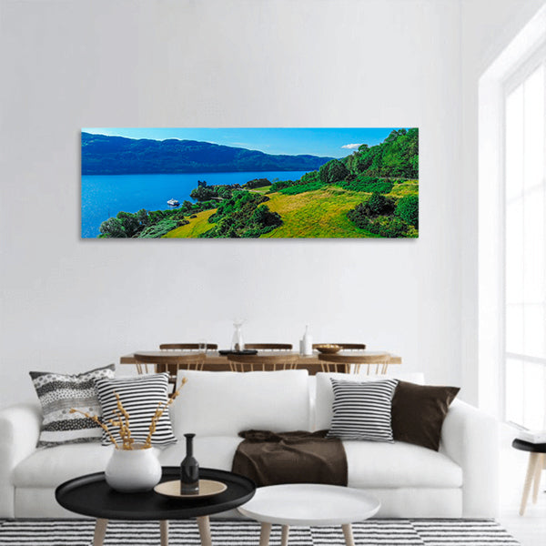 Blue Water Panoramic Canvas Wall Art