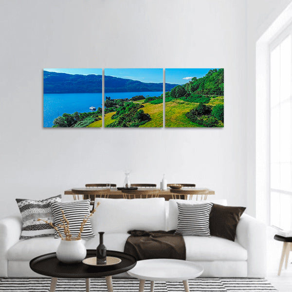Blue Water Panoramic Canvas Wall Art