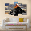 Sunrise on the Matterhorn Multi panel canvas wall art