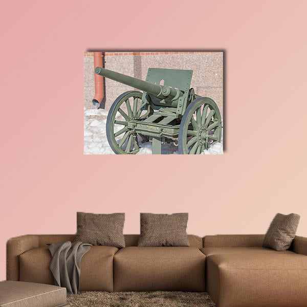 Old cannon on courtyard of Military History Museum of multi panel canvas wall art