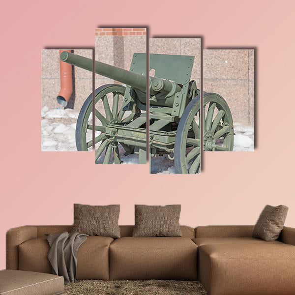 Old cannon on courtyard of Military History Museum of multi panel canvas wall art