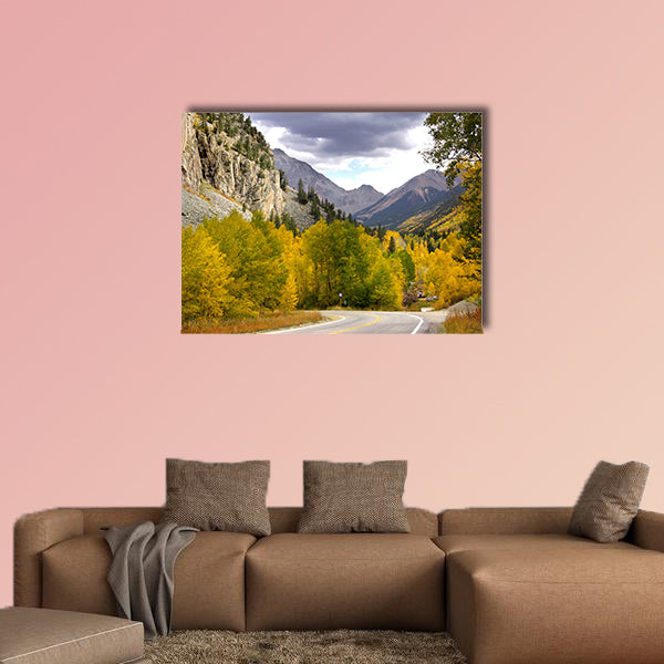 Scenic drive in the Rocky Mountains in Colorado multi panel canvas wall art