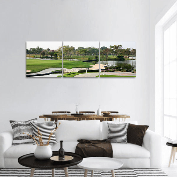 Golf Course Landscape Panoramic Canvas Wall Art