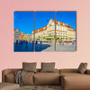 Colorful houses at Rynek, the picturesque square in multi panel canvas wall art