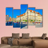 Colorful houses at Rynek, the picturesque square in multi panel canvas wall art