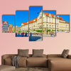 Colorful houses at Rynek, the picturesque square in multi panel canvas wall art