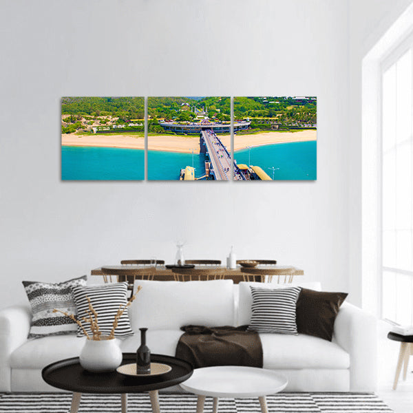Lone Rock Beach at Sunset Calm Lake US Panoramic canvas Wall Art