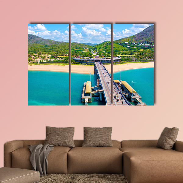 Buddhist Park, open space, many statues and beautiful places on the island of Sanya multi panel canvas wall art